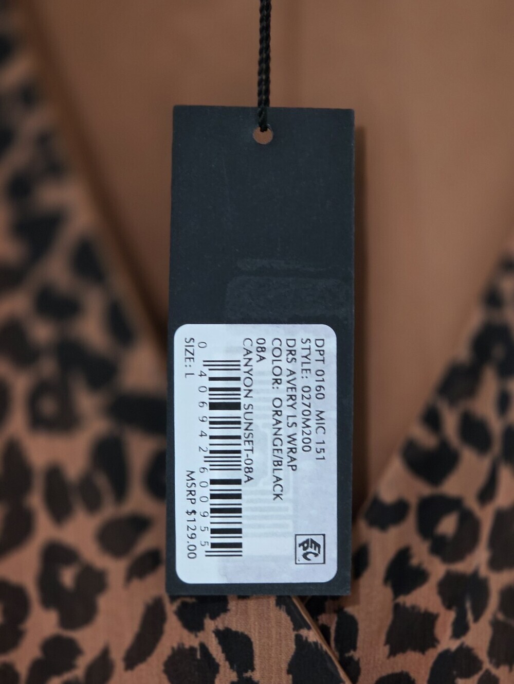 Gianni Bini Avery Leopard Long Sleeve Wrap Dress - Picture 6 of 7